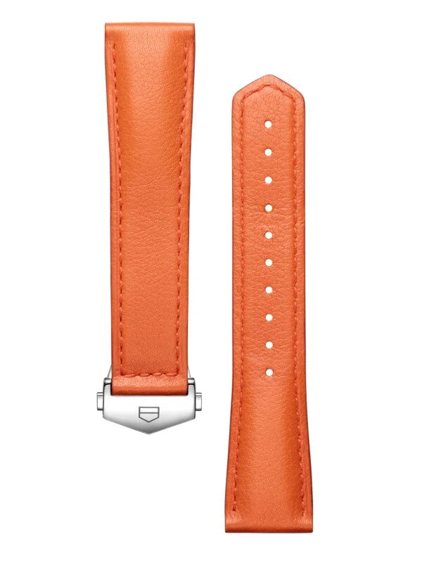 TAG Heuer Carrera 36Mm Orange Leather Strap BC0009