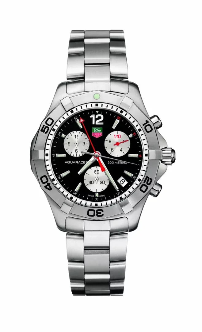 TAG Heuer Aquaracer 300M Quartz Chronograph 41 Stainless Steel / Black / Bracelet CAF1110.BA0804