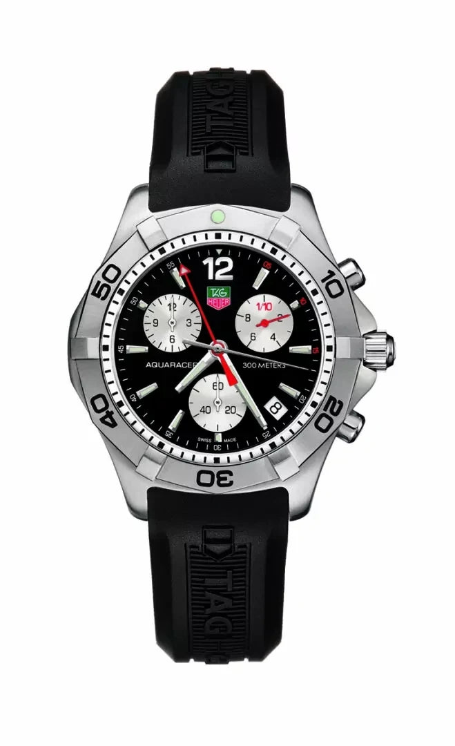 TAG Heuer Aquaracer 300M Quartz Chronograph 41 Stainless Steel / Black / Rubber CAF1110.FT8010