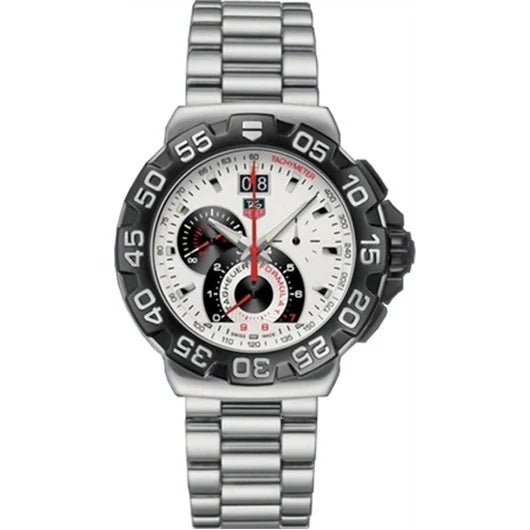 TAG Heuer Formula 1 Quartz Chronograph Big Date 44 Stainless Steel / White / Bracelet CAH1011.BA0860