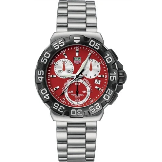 TAG Heuer Formula 1 Quartz Chronograph 41 Stainless Steel / Red / Bracelet CAH1112.BA0850