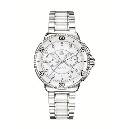 TAG Heuer Formula 1 Chronograph Quartz 41 Stainless Steel / Diamond / White / Bracelet CAH1213.BA0863
