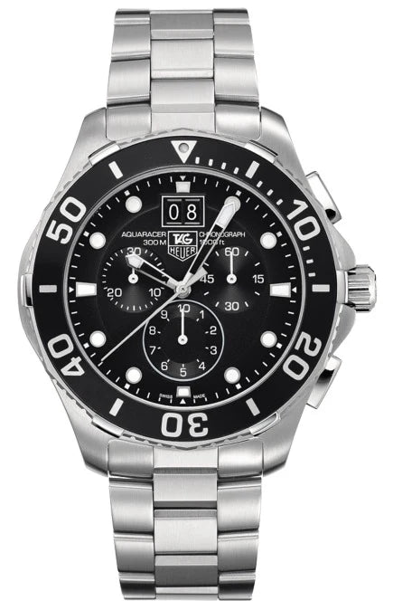 TAG Heuer Aquaracer 300M Quartz Chronograph 43 Stainless Steel / Black / Bracelet CAN1010.BA0821