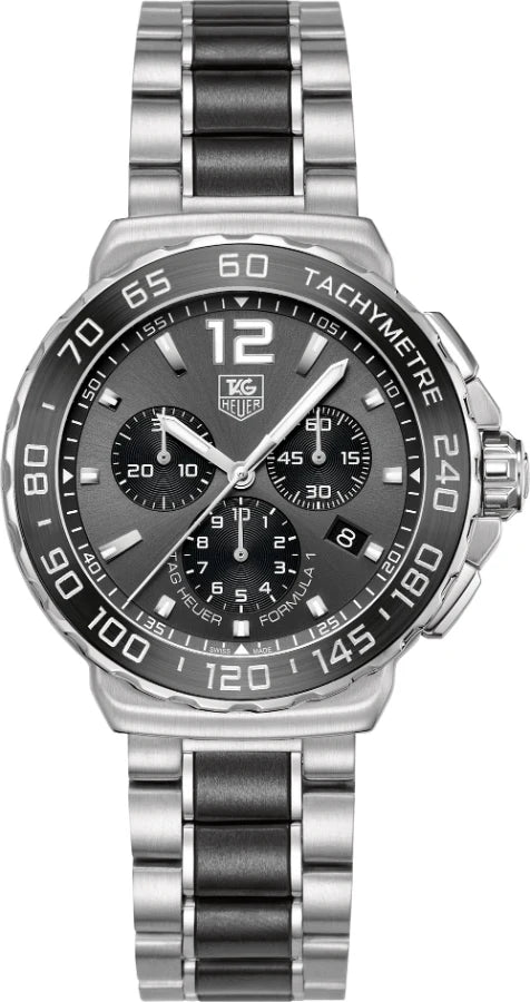 TAG Heuer Formula 1 Quartz Chronograph 42 Stainless Steel / Grey / Bracelet CAU1115.BA0869