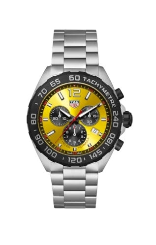 TAG Heuer Formula 1 Quartz Chronograph Stainless Steel / Yellow / Bracelet CAZ101AM.BA0842