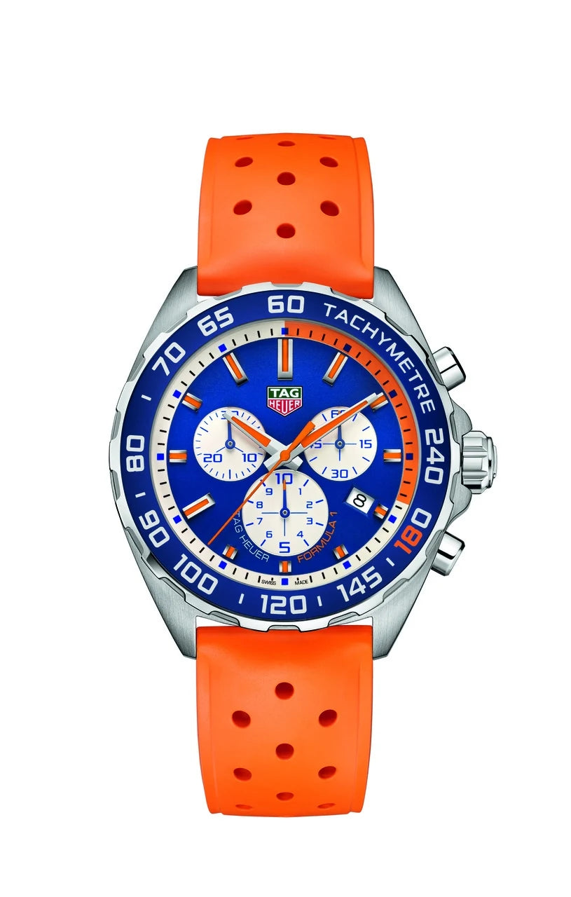TAG Heuer Formula 1 Chronograph Quartz 43 Stainless Steel / Max Verstappen 2016 / Rubber CAZ101B.FT8028