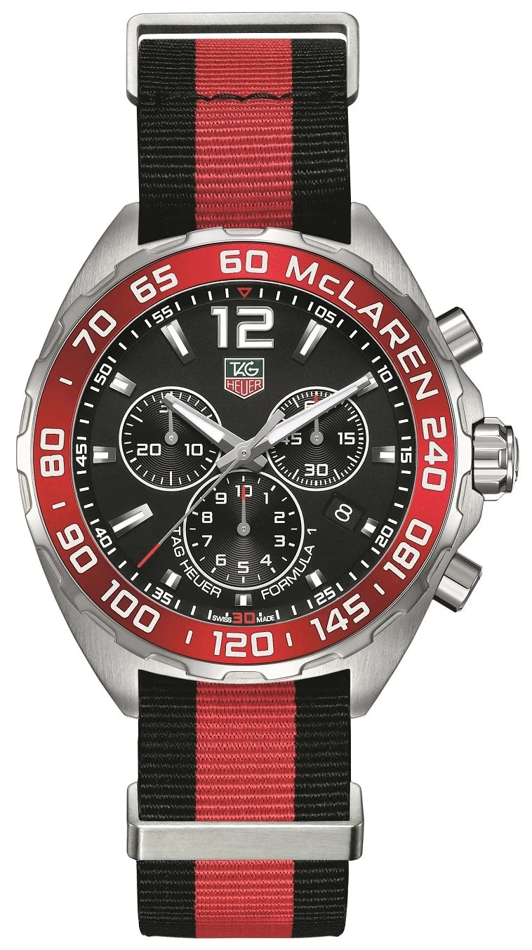 TAG Heuer Formula 1 Chronograph Quartz 42 Stainless Steel / McLaren / NATO CAZ1112.FC8188