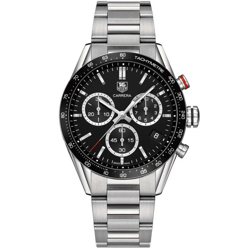 TAG Heuer Carrera Quartz 41 Stainless Steel / Black / Bracelet CV1A10.BA0796