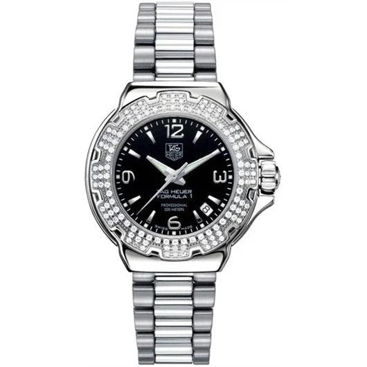 TAG Heuer Formula 1 Quartz 37 Stainless Steel / Diamond / Black / Bracelet WAC1214.BA0852