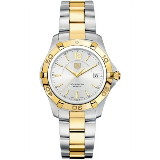 TAG Heuer Aquaracer 300M Quartz 38.4 Stainless Steel / Yellow Gold / Silver / Bracelet WAF1120.BB0807