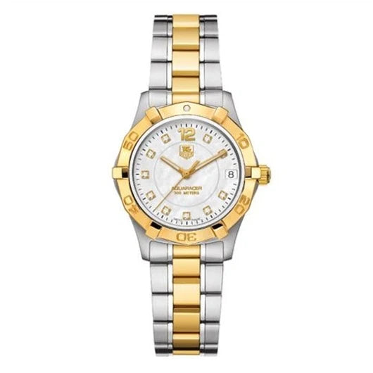 TAG Heuer Aquaracer 300M Quartz 32 Stainless Steel / Yellow Gold / MOP / Bracelet WAF1320.BB0820