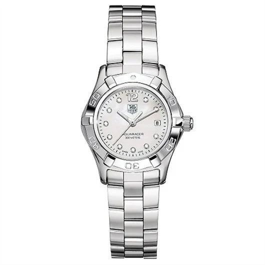 TAG Heuer Aquaracer 300M Quartz 27 Stainless Steel / MOP - Diamond / Bracelet WAF1415.BA0813