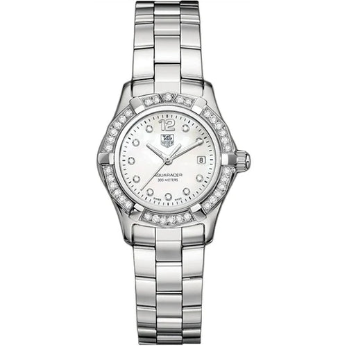 TAG Heuer Aquaracer 300M Quartz 27 Stainless Steel / Diamond / MOP - Diamond / Bracelet WAF1416.BA0824