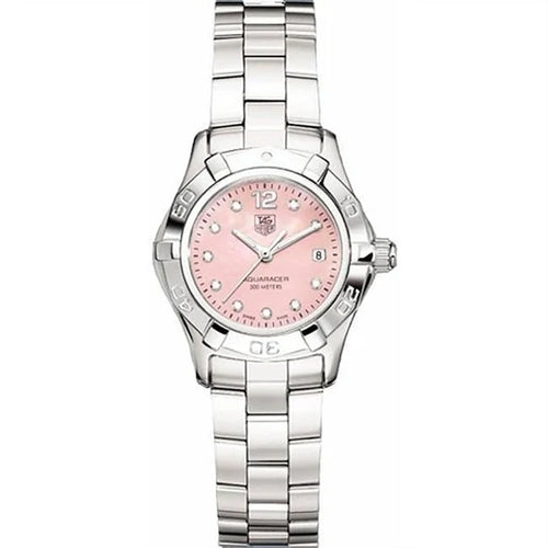 TAG Heuer Aquaracer 300M Quartz 27 Stainless Steel / Pink MOP - Diamond / Bracelet WAF141A.BA0824