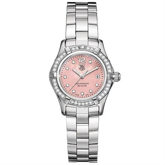 TAG Heuer Aquaracer 300M Quartz 27 Stainless Steel / Diamond / MOP - Diamond / Bracelet WAF141B.BA0813