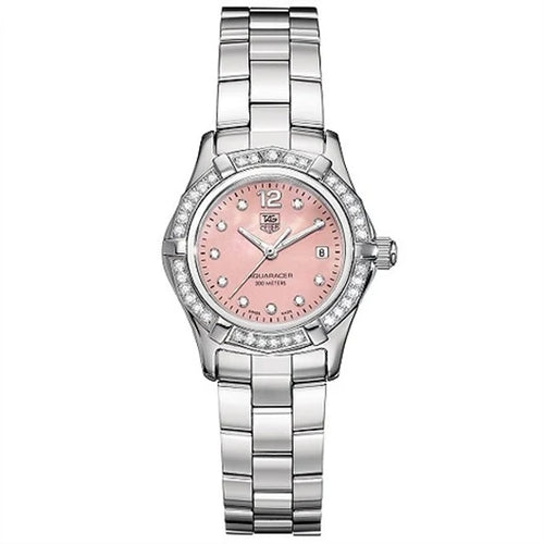 TAG Heuer Aquaracer 300M Quartz 27 Stainless Steel / Diamond / MOP - Diamond / Bracelet WAF141B.BA0813