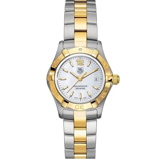 TAG Heuer Aquaracer 300M Quartz 27 Stainless Steel / Yellow Gold / MOP / Bracelet WAF1424.BB0825