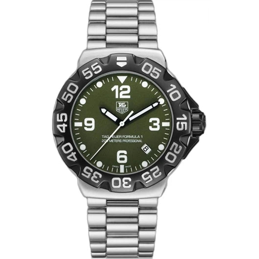 TAG Heuer Formula 1 Quartz 41 Stainless Steel / Green / Bracelet WAH1113.BA0858