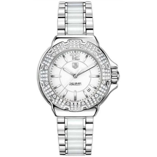 TAG Heuer Formula 1 Quartz 37 Stainless Steel / Diamond / White / Bracelet WAH1215.BA0861