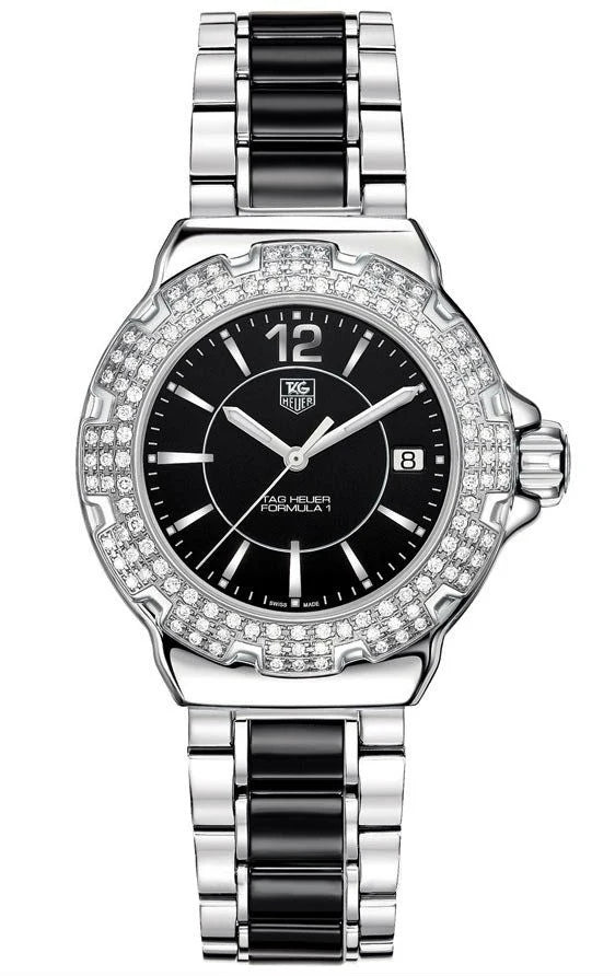 TAG Heuer Formula 1 Quartz 37 Stainless Steel / Diamond / Black / Bracelet WAH1217BA0859