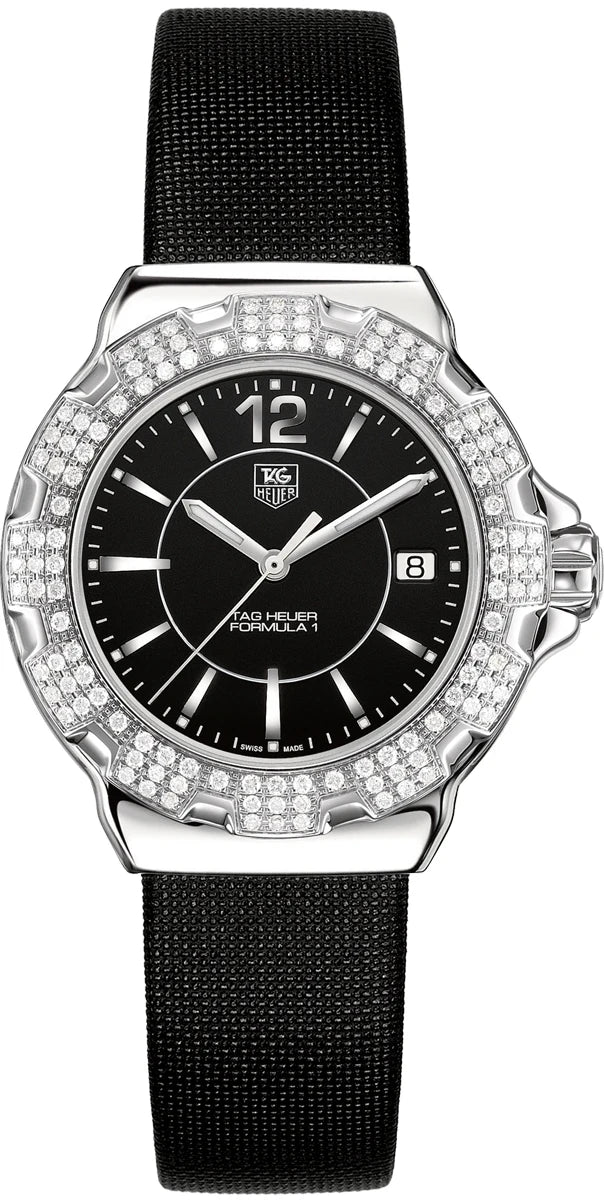 TAG Heuer Formula 1 Quartz 37 Stainless Steel / Diamond / Black / Fabric WAH1217FC6218
