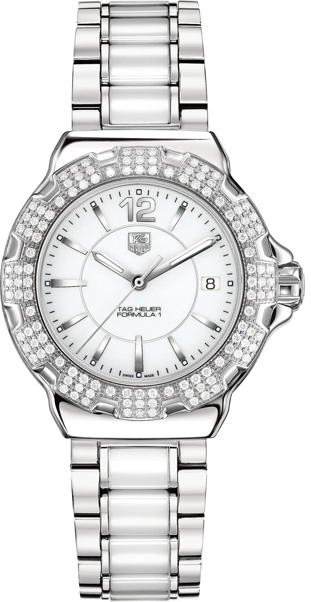 TAG Heuer Formula 1 Quartz 37 Stainless Steel / Diamond / White / Bracelet WAH1218.BA0861