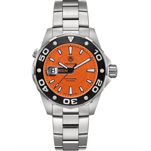 TAG Heuer Aquaracer 500M Quartz 43 Stainless Steel / Orange / Bracelet WAJ1113.BA0870