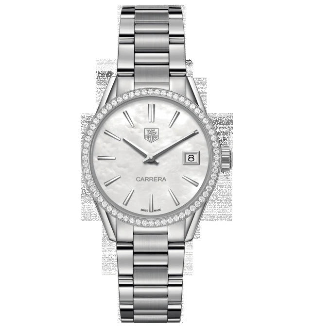 TAG Heuer Carrera Lady Quartz 32 Stainless Steel / Diamond / MOP / Bracelet WAR1315.BA0778