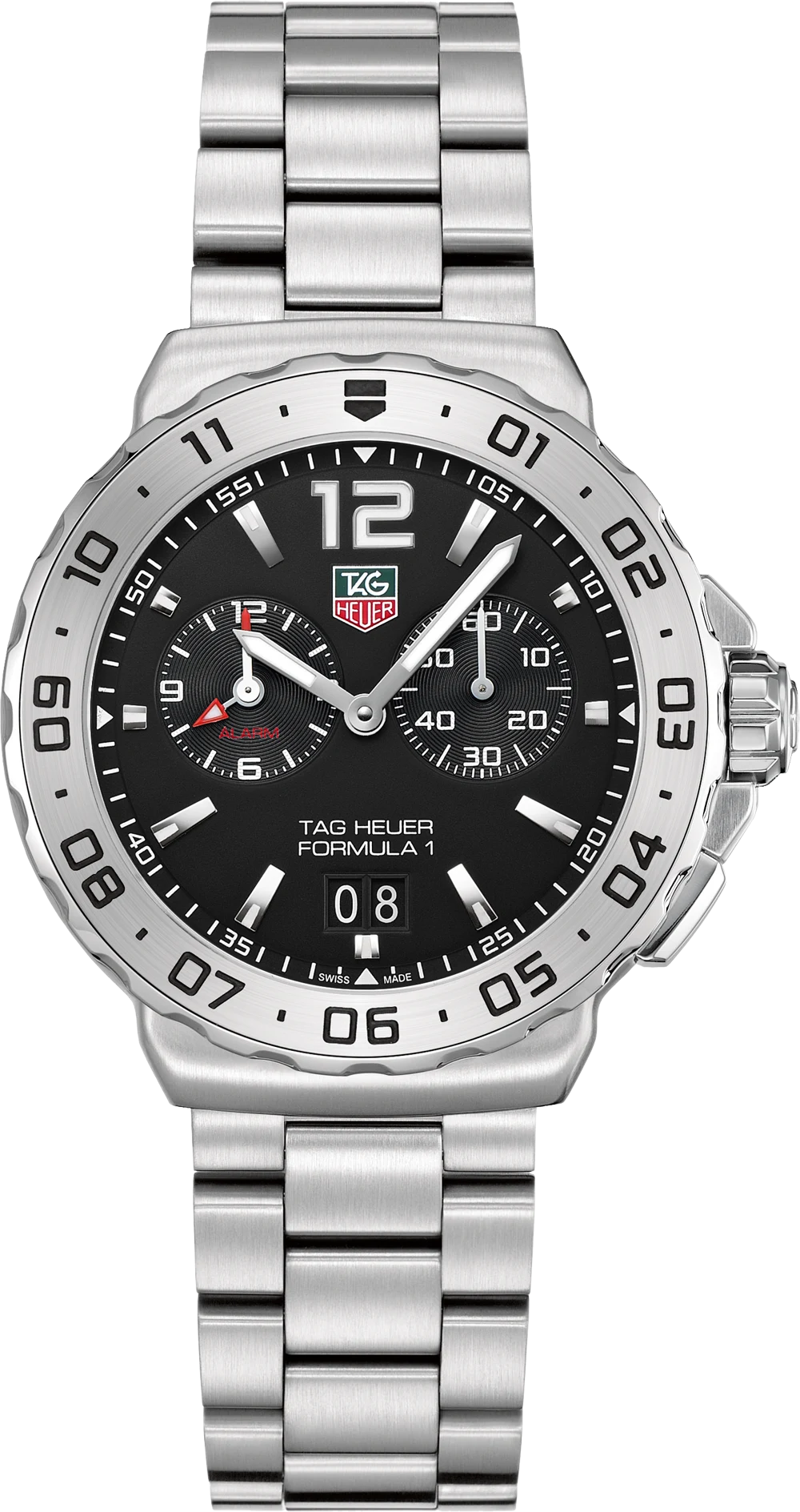 TAG Heuer Formula 1 Quartz Alarm 42 Stainless Steel / Black / Bracelet WAU111A.BA0858