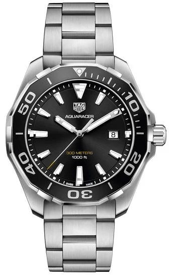 TAG Heuer Aquaracer 300M Quartz 43 Stainless Steel / Black / Bracelet WAY101A.BA0746