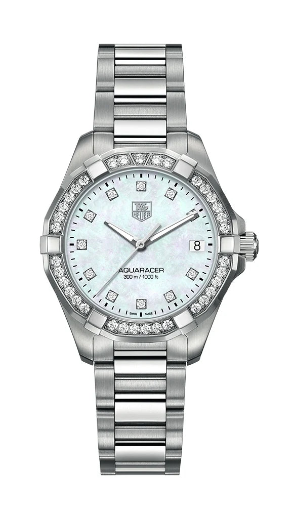 TAG Heuer Aquaracer 300M Quartz 32 Stainless Steel / Diamond / MOP - Diamond / Bracelet WAY1314.BA0915