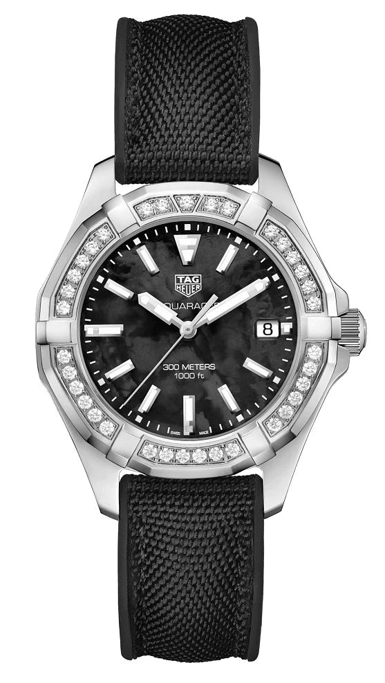 TAG Heuer Aquaracer 300M Quartz 35 Stainless Steel / Diamond / Black MOP / Nylon WAY131P.FT6092