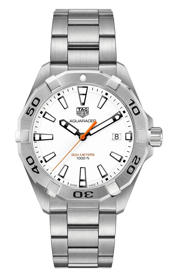 TAG Heuer Aquaracer Quartz 300M 41 Stainless Steel / White / Bracelet WBD1111.BA0928