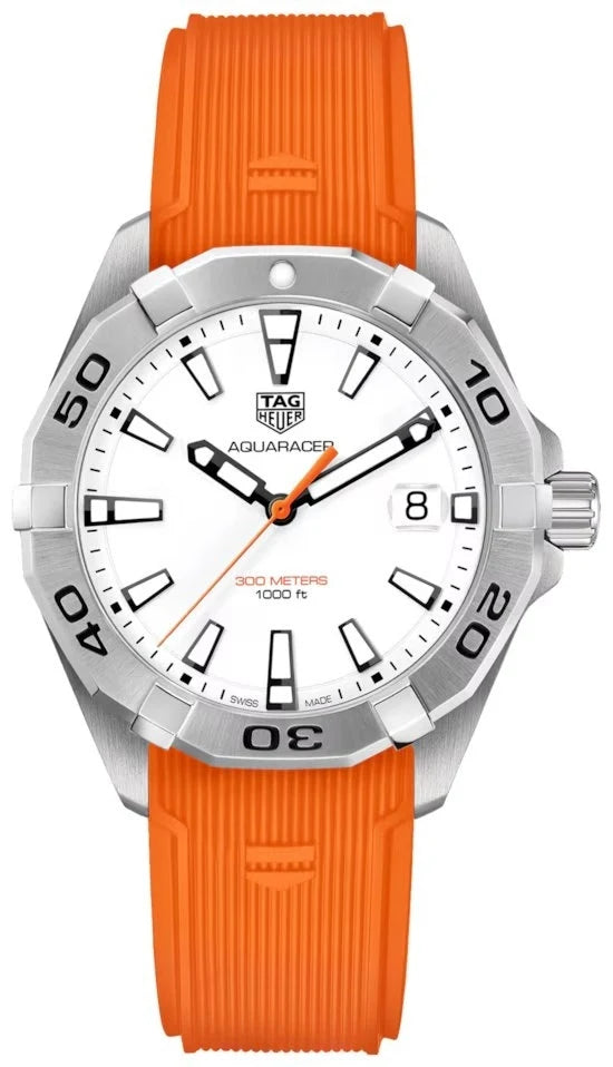 TAG Heuer Aquaracer Quartz 300M 41 Stainless Steel / White / Cycle for Surival WBD1111.FT6186