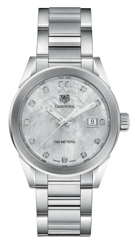 TAG Heuer Carrera Quartz 36 Stainless Steel / MOP / Bracelet WBG1312.BA0758