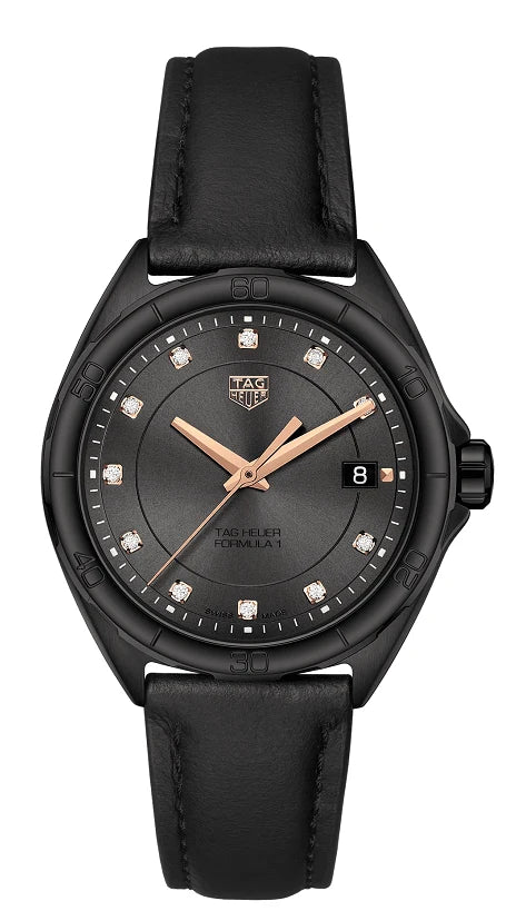 TAG Heuer Formula 1 Quartz 35 PVD / Black - Diamond / Calf WBJ1317.FC8230