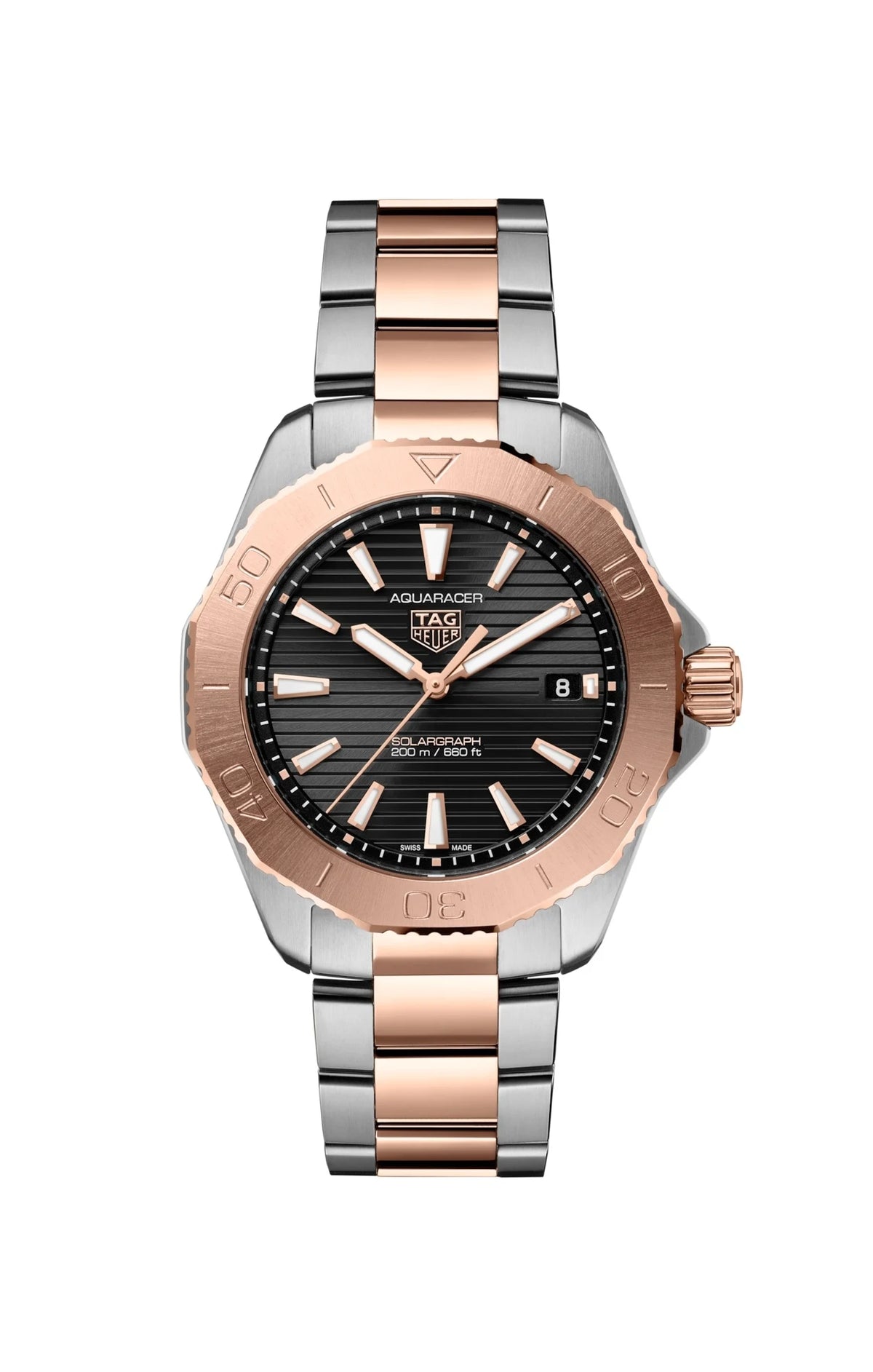 TAG Heuer Aquaracer Professional 200 Quartz 40 Stainless Steel - Rose Gold / Black WBP1121.BB0003