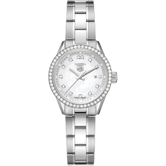 TAG Heuer Carrera Quartz 27 Stainless Steel / Diamond / MOP - Diamond / Bracelet WV1413.BA0793